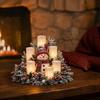 Addobbi per la Casa Moderna Centro Tavola Luminoso di Natale, Ornamento Atmosferico con Luce Calda, Decorazione Festiva USB Alimentata Artigianato in Plastica per