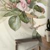 Pink Rose Vintage Tulle Window Curtain For Living Room Modern Sheer Curtain For Bedroom Kitchen Drapes Custom