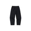 Anta Training Series Solid Color Mid Waist Straight Leg Fleece Casual Pants Women Pants Basic-Black 962347307-1