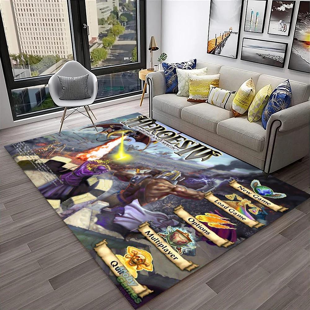 Retro-Spiel Heroes of Might and Magic Teppich für Zuhause Wohnzimmer Schlafzimmer Sofa Fußmatte Dekor, Kinderteppich Rutschfeste Bodenmatte