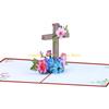 92MF Easters Popup Cards Easters Greeting Card,Religious Crosses Easters Card Gift