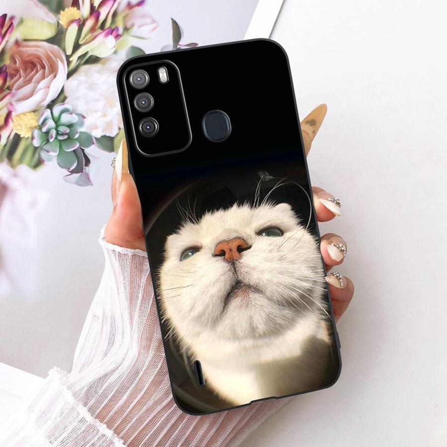 Case for Itel Vision 1 Pro Matte Soft Silicone Black butterfly  Shockproof Phone Bags For ItelS16 S 16 Vision1pro  Back Covers