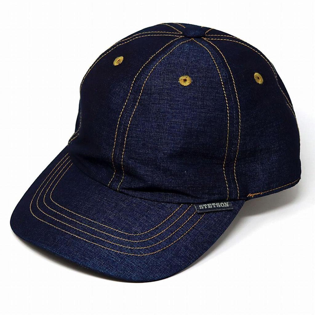 Used STETSON Cap Denim Cap Spring/Summer Hat Men's Stitch Denim Casual Present Sunshade Cap Made In Japan Stylish Hat [MB]