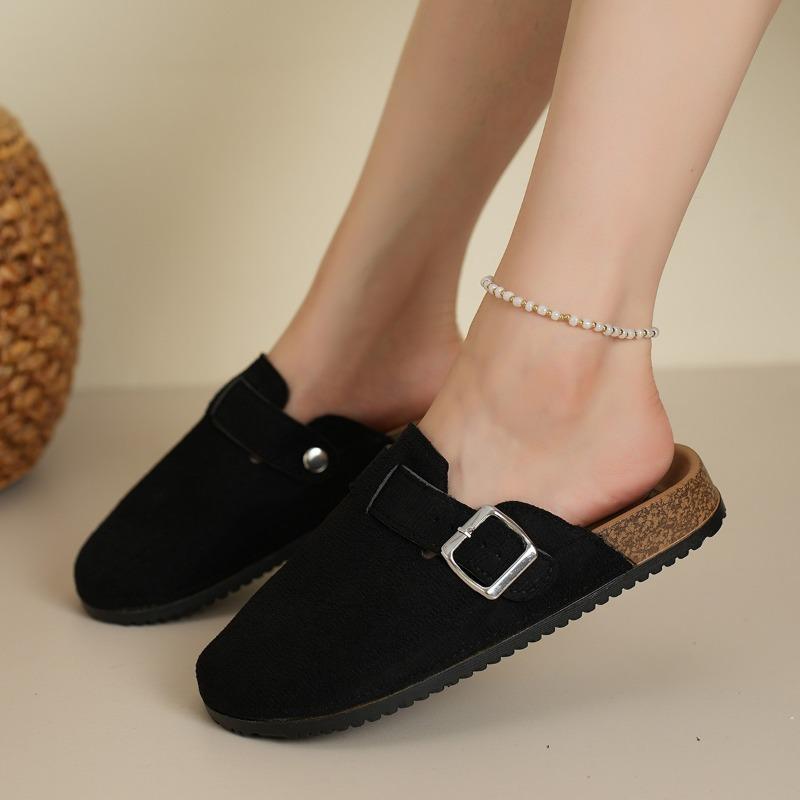Cross-border Large-size New Sandals Women's Summer European and American Fashion Wear Flat-bottomed Half-drag Casual Foreign Trade Shoes