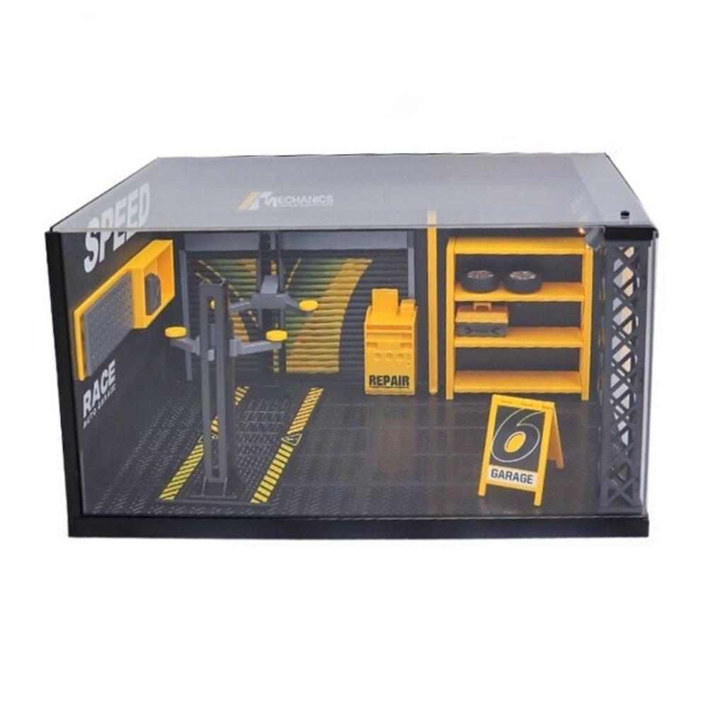 1:24 1:32 Scale Lighting Parking Lot Diecast Alloy Miniature Car Garage Model Simulation Dust Cover Car Model Display Assembly