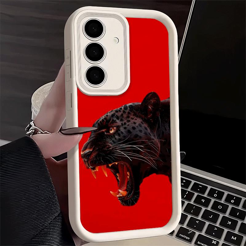 Phone Case for Samsung Galaxy A17 A16 A15 A14 A13 Black Panther Cool Animal A56 A36 A26 A55 A35 A25 A54 A34 A24 A53 A33 A23 A07