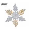 Christmas Tree Gift Ornaments Faux Crystal for Tree, Clear Snowflake/Starfish/Heart/Bird/Horse Hanging Decoration Decorations with Sequins Xmas Winter