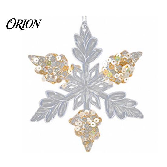Christmas Tree Gift Ornaments Faux Crystal for Tree, Clear Snowflake/Starfish/Heart/Bird/Horse Hanging Decoration Decorations with Sequins Xmas Winter