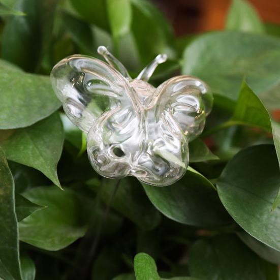 Ampoule auto-arrosante en verre Mignon Oiseau Papillon Globes d'arrosage automatiques Inserts pour jardinière Dispositif d'arrosage pour plantes d'intérieur Arrosage pendant les vacances