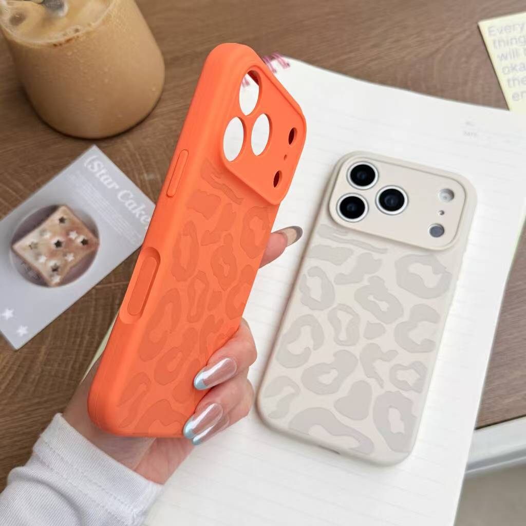 Nouvelle Coque de Téléphone en Silicone Imprimé Léopard Gaufré pour IPhone 17 Pro Max 16 Pro Max 15 Pro Max 14, Découpes Précises Protection Caméra Anti-Choc Housse Souple