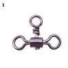 Durable Trident Srolling 3 Way Bearing Swivel Fishhook Connector T-shape Fishing Swivels Cross Line