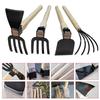 Garden Hand Rake Tool with Wooden Handle Garden Rake Cultivator Dual-purpose Hoe for Digging Weeding Gardening and Cultivating