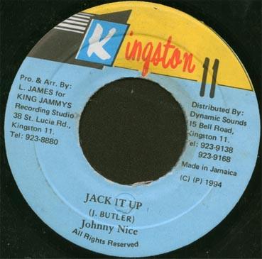 7inch Record JOHNNY NICE  Jack It Up NONE KINGSTON 11 1994 Jamaica Reggae Ska  Dub Used