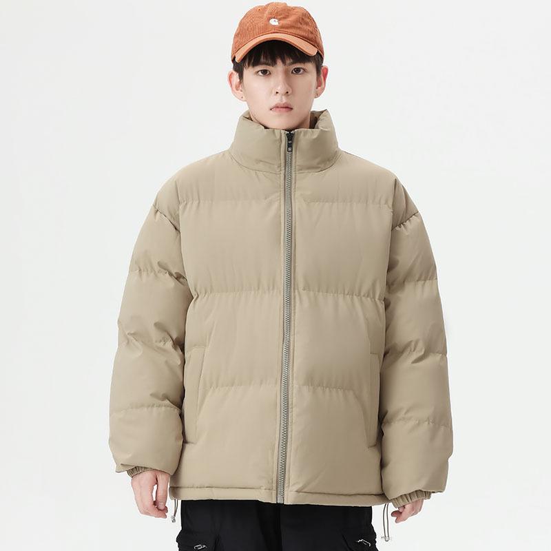 Winter Stand-up Neck Cotton-padded Jacket for Men and Women, New Couple Bread Clothing, Warm Clothing, Thickened Down Cotton Jacket.