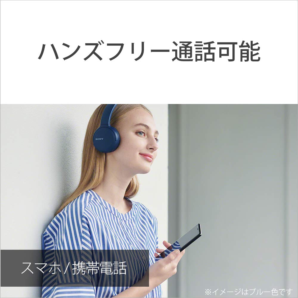 Sony Kabellose Kopfhörer Bluetooth AAC-kompatibel Bis zu 35 Stunden kontinuierliche Wiedergabe Modell 2019 Mit Mikrofon Schwarz B WH-CH510 / / / / / / WH-CH510