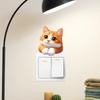 Hand Painted Cute Cat Switch Plate Sticker for Bedroom Living Room Background Wall Decor Removable Decal