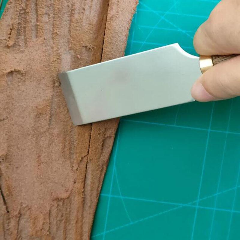 Professional Leather Cutter Paring Knife Leather Skiving Thinning Knife Cut Steel Wood Handle DIY Handmade Tool