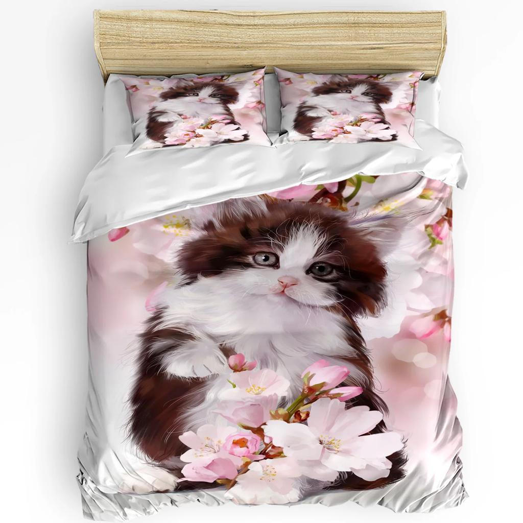 Indische Blumen Bettbezug Bett Bettwäsche Set Für Doppel Heimtextil Bettbezug Kissenbezüge Schlafzimmer Bettwäscheset (Kein Blatt)