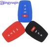 Jingyuqin 4 Tasten Silikon Fernbedienung Autoschlüsselhülle für Toyota C-HR CHR 2017 2018 Camry Prius Prado Smart Key