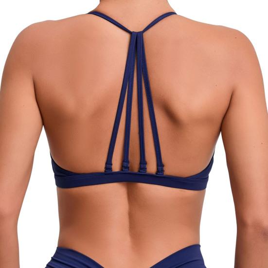 Női sportmelltartó kivehető pánttal, vezeték nélküli, pántos racerback, jóga, fitnesz bralett, gyorsan száradó, merevítő nélküli, edzőtermi edzés crop top
