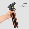 Easy Storage Foldable Telescopic Trekking Poles Sturdy Metal Multifunction Walking Sticks for Elderly Hiking Travel