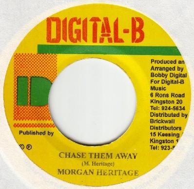 7inch Record MORGAN HERITAGE - Chase Them Away NONE Digital-B 2003 Jamaica Reggae, Ska & Dub Used