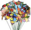 Butterfly Stakes 50pcs Garden Butterfly Ornaments Waterproof Butterfly Decorations For Indoor Outdoor Yard Patio Plant Pot Flower Bed