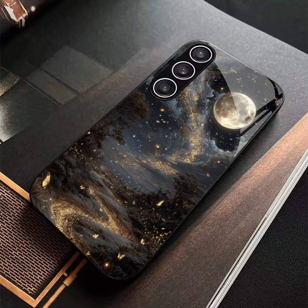 Protective Exquisite Luxury High-end PhoneCase Glass TPU PhoneCase for Samsung Galaxy S26 S25 S24 S23 S22 S21 FE,Ultra,Plus