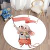 Aquarell Tier runder Teppich Bodenmatte Wohnzimmer Teppich Kinderzimmer Dekor Fußmatte Bereich Teppich Bereich Teppich Polyester Teppich