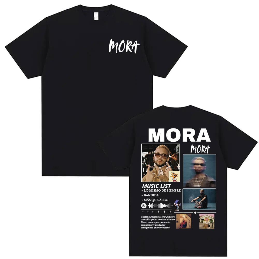 Rapper Mora Lo Mismo Dela Otra Vez Tour 2025 Merch Tshirts Unisex Fashion Hip Hop Vintage T Shirt Unisex Short Sleeve Tshirt Tops