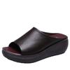 Wedge-heeled Fish Mouth Word Drag Muffin Thick-soled Retro Sandals