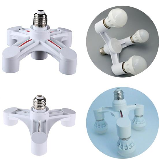 E27 Socket Splitter Light Bulb Adapter Holder Converter for 3/4/5 Heads Lamp Base