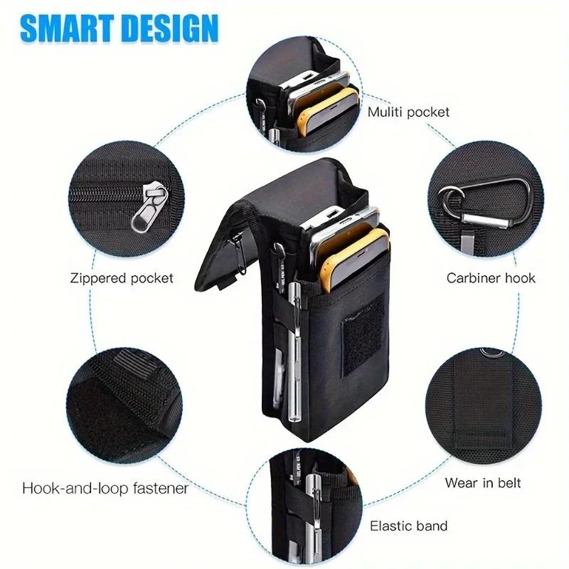 6,3 Zoll Multifunktionale Handytasche Oxford Stoff Tasche Handy Gürteltasche Hülle Herren Outdoor Tasche Für Iphone 16 15