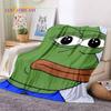 3D Cartoon Pepe The Frog Face HD Soft Flannel Blankets,Throw Blanket Comfortable Blanket for Picnic Beds Sofa Home Bedroom Gifts