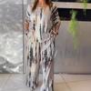 Conjunto de Dos Piezas Holgado con Estampado de Moda y Cuello Redondo para Mujer Verano 2025