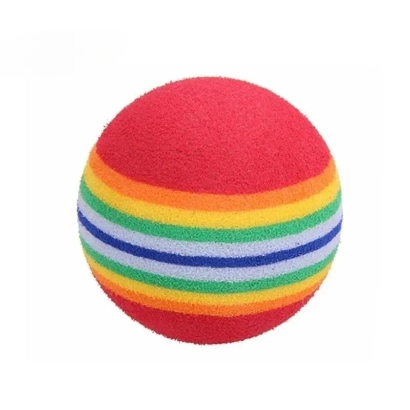 3 Pcs Pet Rainbow Ball, Cat Foam Toy Cotton Ball Dog Molar Colorful Toy Ball Pet Supplies Dog Toys