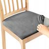 SITZBEZUG 50x50cm GRAUER ELASTISCHER SAMT [26M]