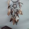 1Pc Indian Dream Catcher With Brown Feathers Wall Hanging Dream Catcher Bedroom Accessories Wind Chime Dream Catcher Home Decor