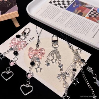 Zarte Schleife Stern Herz Schlüsselanhänger Für Handy Kreatives Lanyard Schlüsselanhänger Tasche Handy Kette Mädchen Geschenk