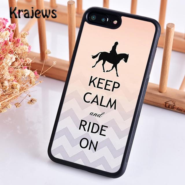 Krajews keep calm and jump on the horse Phone Case Cover For iPhone 17 Air 16 15 14 plus 12 pro max Fundas