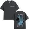 Front Back Dual Sided Winter Snowunisex Collage Graphic T Shirt Unisex Unisex Loose Short Sleeve Streetwear Casual Aesthetic Top Tee
