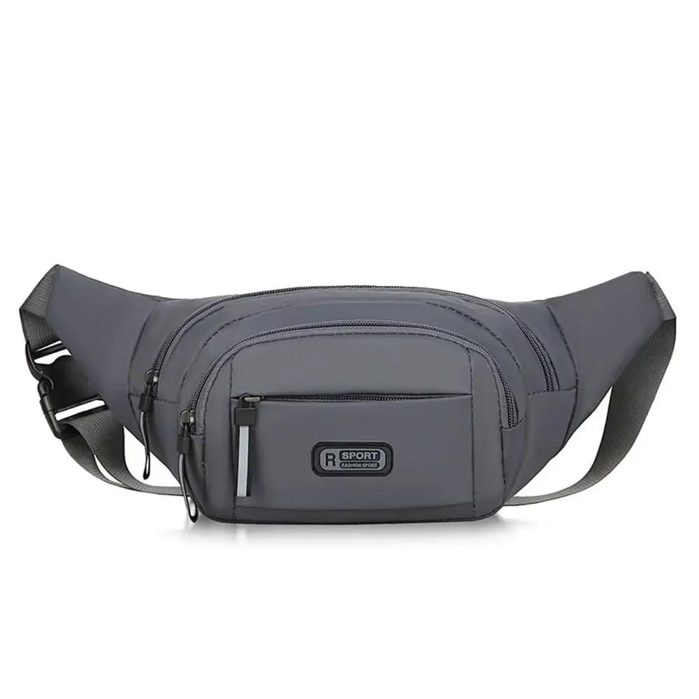Fashion Men Waist Bag Casual Nylon Anti-theft Chest Bag Outdoor Travel Waterproof Sports Mobile Phone Bag