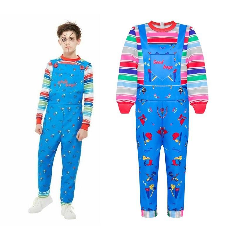 Childs Play Costume For Kids With Cartoon Design And Soft Fabric For Halloween