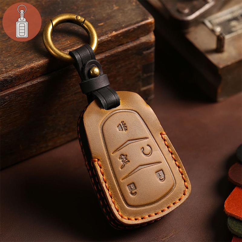 Luxury Leather Car Key Case for Cadillac Ct4 Ct6 Ct5 Xt4 Xt6 Atxl Xt5
