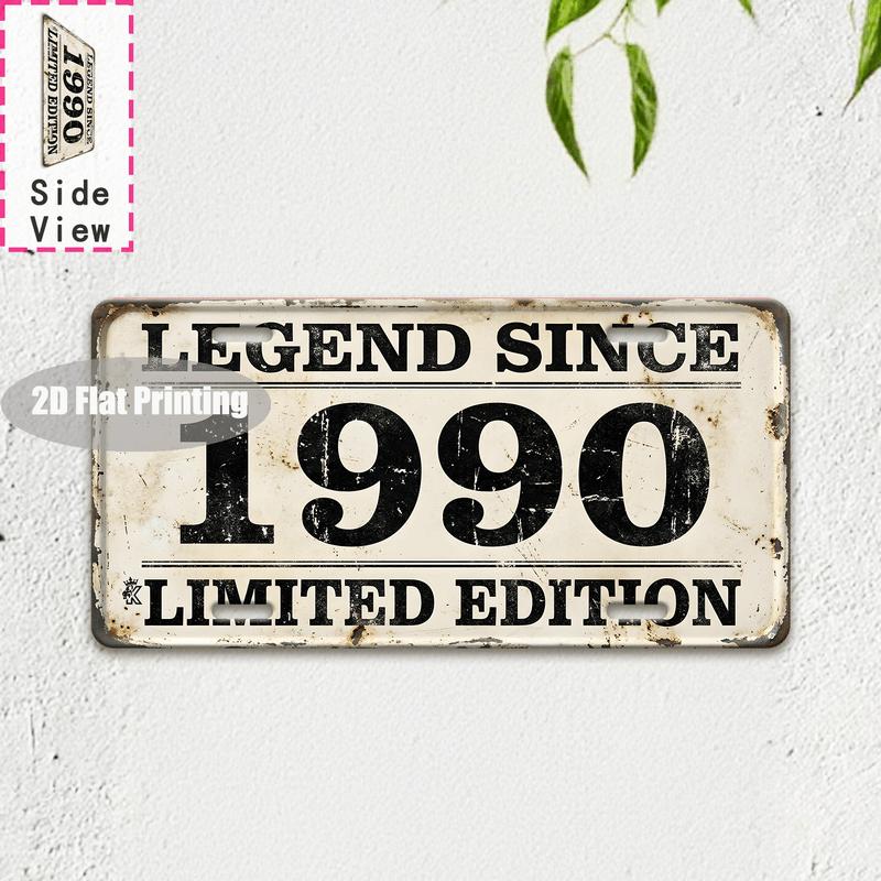 Tin Sign  Vintage Durable Metal Plaque Wall Decor Home Office Bar Man Cave Bathroom City Coordinate Birth Year License Plate