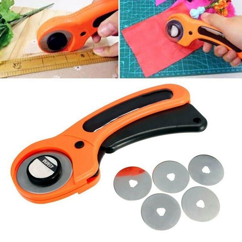 45 mm Rotary Cutter Set Blades Tyg Circular Quilted Leather Cutter Leathercraft Syverktyg
