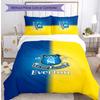 Everton Football Printed 3 Pieces Bedding Set, Comfortable Skin Friendly Bedroom Duvet Cover Set