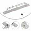 180mm/210mm Length Sliding Door Handle Aluminum Alloy Smooth Non Perforated Door Handle Durable Double Hole