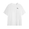 Puma Camiseta Essencial de Guarda-Roupa Logo Gola Redonda Esportiva Casual Manga Curta Tops Unissex Branco 632920-02