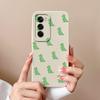Phone Case For Oppo Realme Narzo N63 C61 C63 Reno 12 Reno12 Pro F Bumper Popular Cartoon Dinosaur Cover Anti Drop Liquid Silicone Shell For OPPO Cases